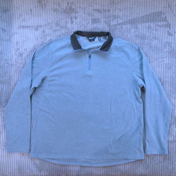 Mondetta XXL Slate Blue Pullover Mens Fleece Jacket 1/4 Zip Activewear Shacket - Picture 6 of 7